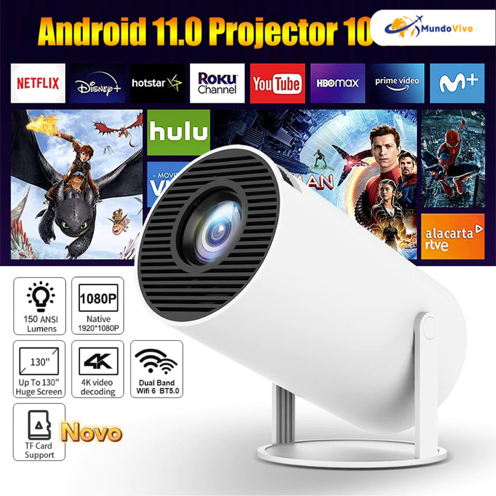Projetor 4K HD, adequado para celular, TV Box, Xbox, PS, PC, suporte WiFi, HY300 Pro Magcubic, envio imediato